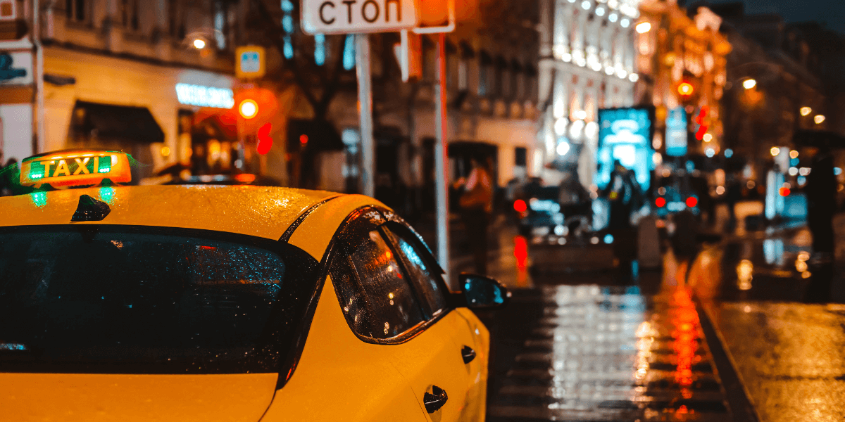 Local Taxi in a street.